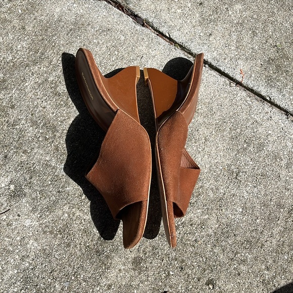 reformation enya wedge in brown suede - Picture 3 of 4